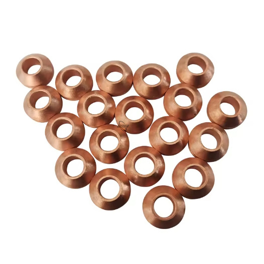 Copper Cone Pad Pipe Tube Nest Copper GasketHigh Pressure Oil Tube Anti Oil Leaking Gasket 7.3*14*4